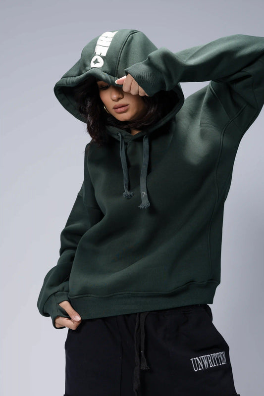 Dark Olive Hoodie — (IT’S GIVING)