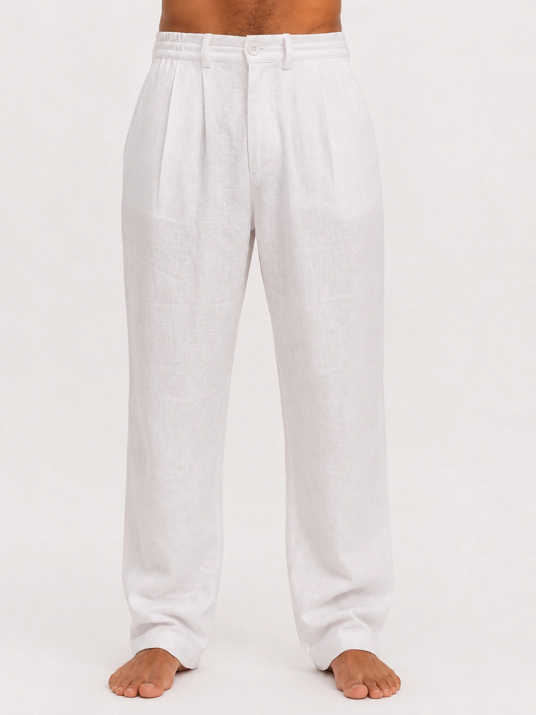 Pleated Linen Pants