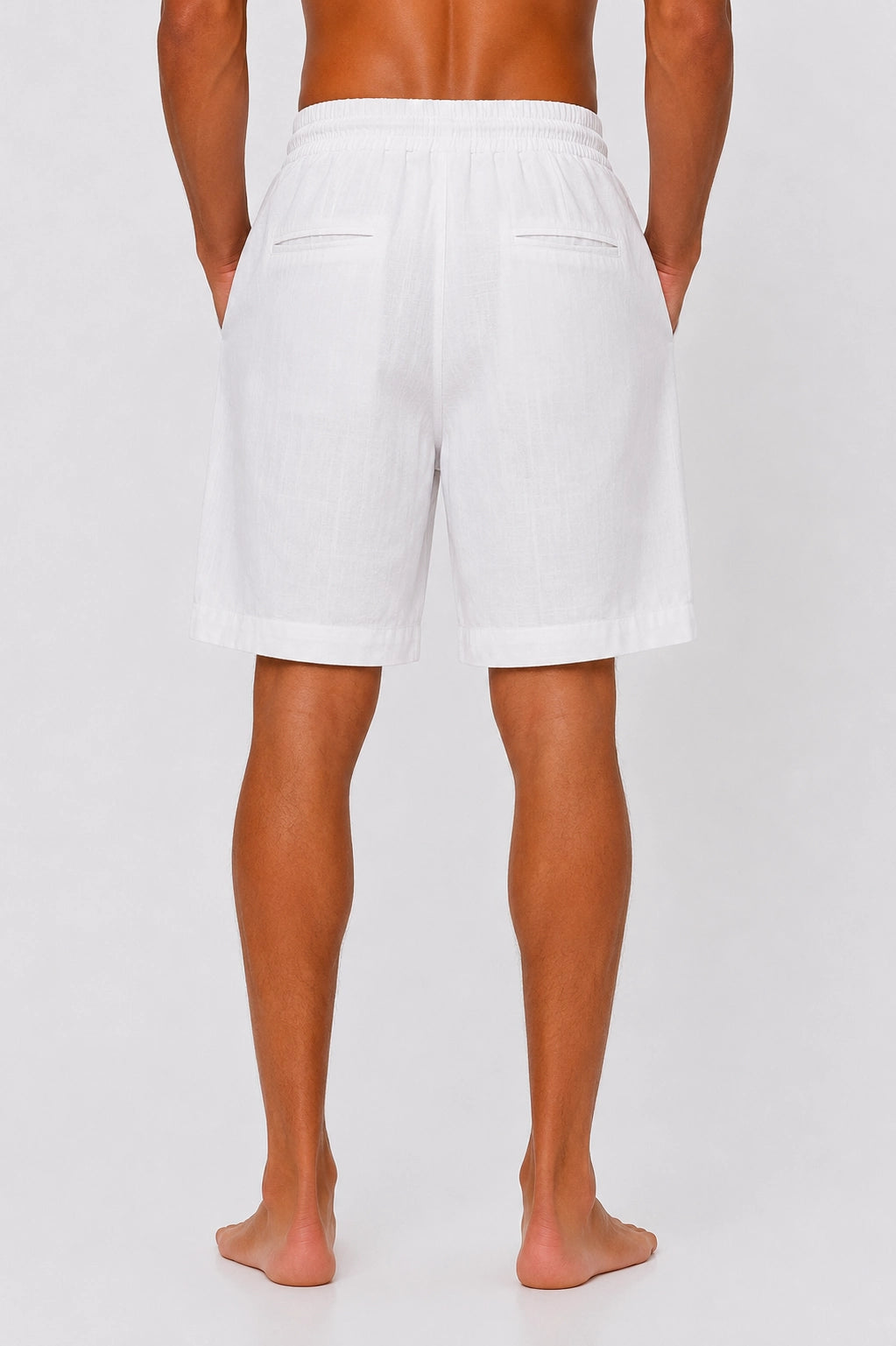 Pleated Linen Shorts