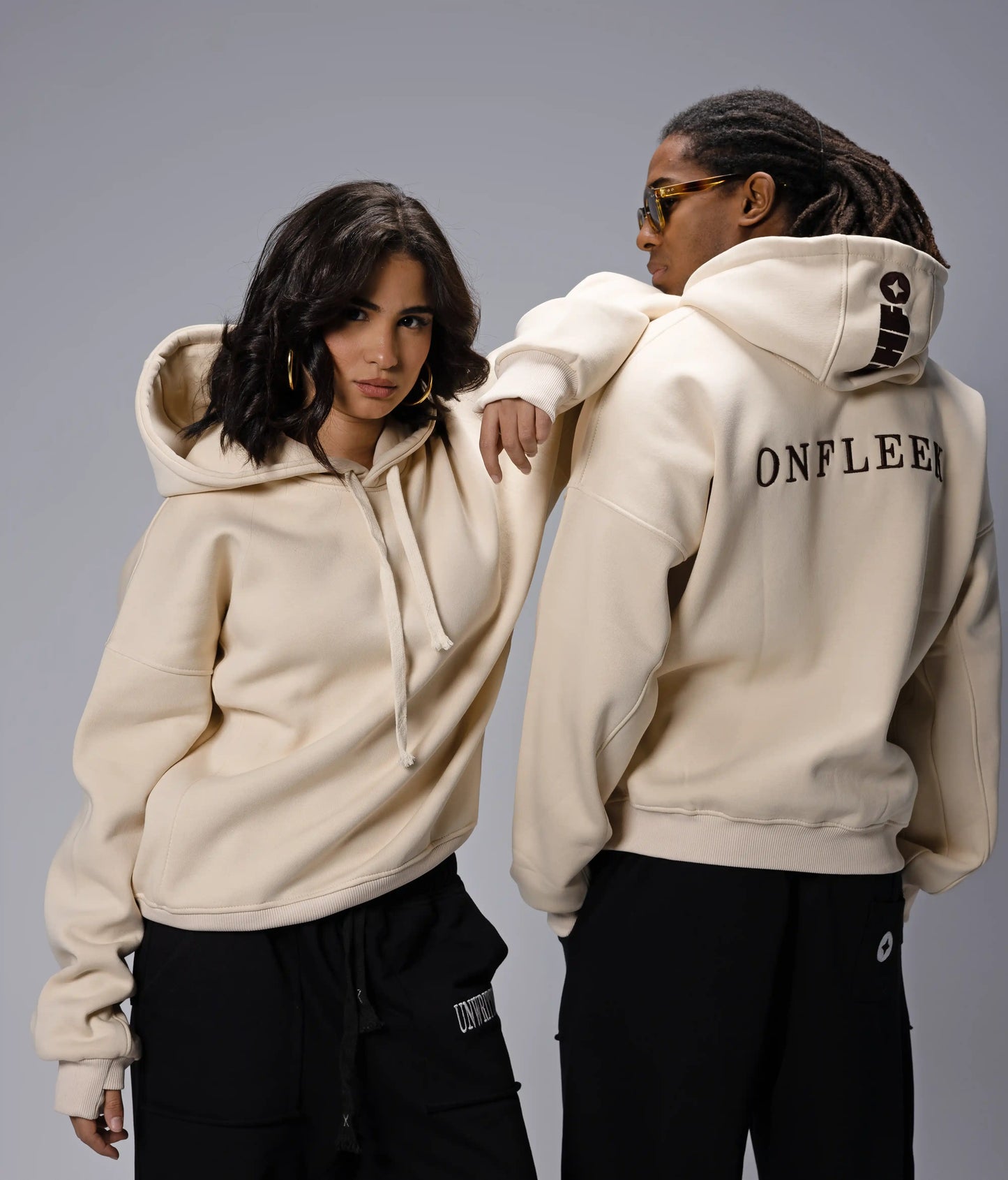 Beige Hoodie — (ON FLEEK)