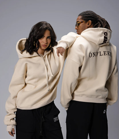 Beige Hoodie — (ON FLEEK)