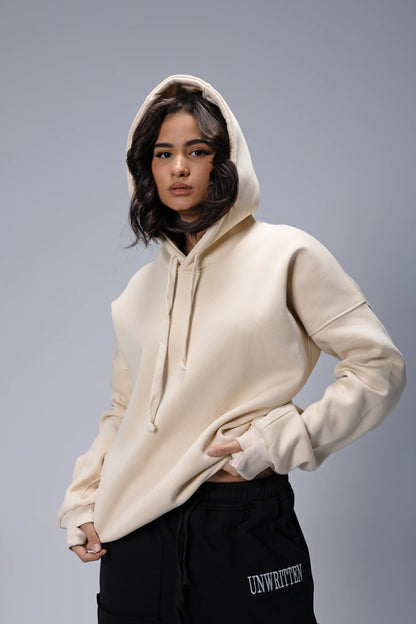 Beige Hoodie — (ON FLEEK)