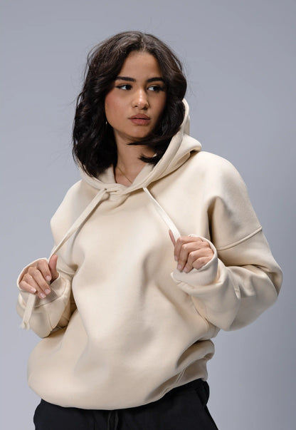 Beige Hoodie — (ON FLEEK)