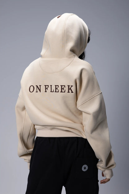Beige Hoodie — (ON FLEEK)