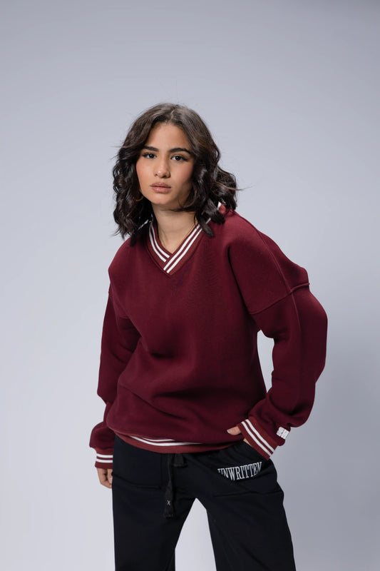 Burgundy Sweatshirt — (YOU ONLY LIVE ONCE)