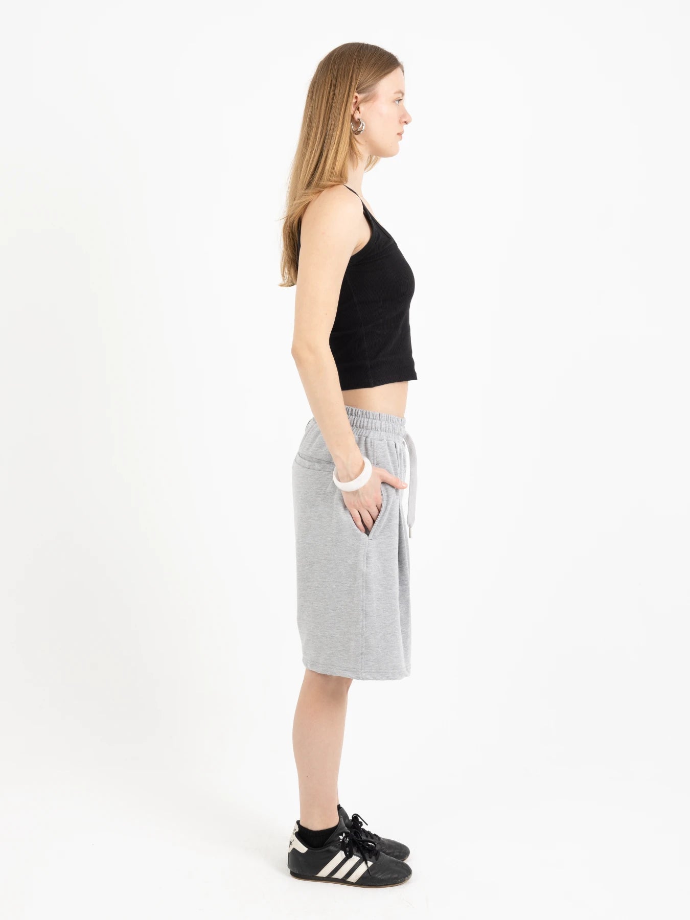 Wide-Leg Pleated Shorts