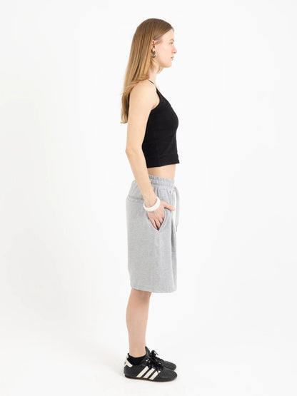 Wide-Leg Pleated Shorts