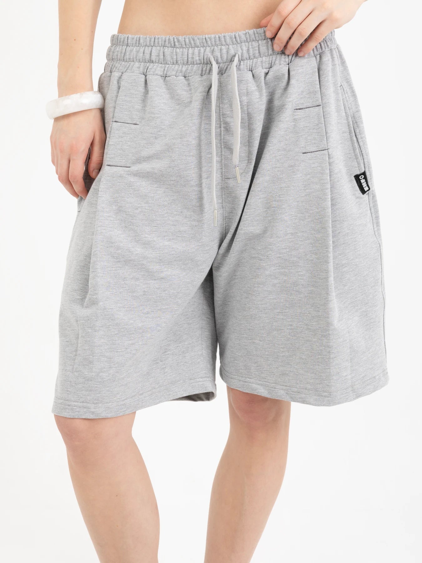 Wide-Leg Pleated Shorts