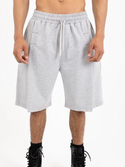 Wide-Leg Pleated Shorts