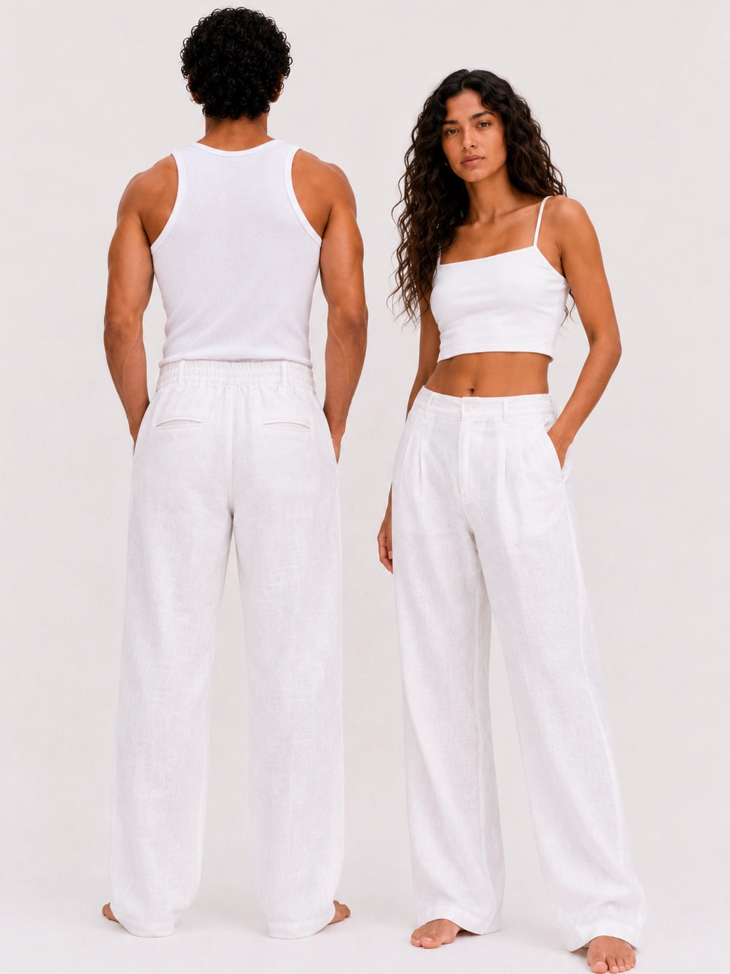 Pleated Linen Pants