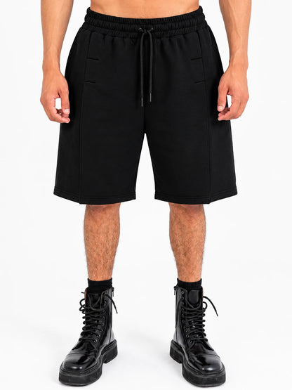 Wide-Leg Pleated Shorts